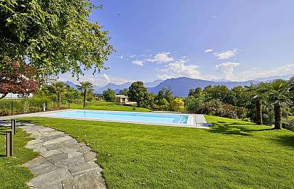 Pool with mountain view