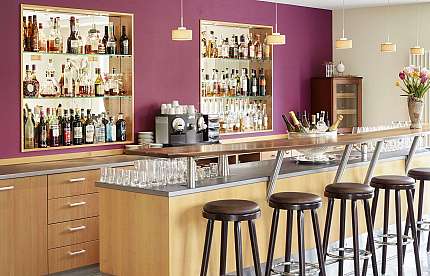 Modern hotel bar area