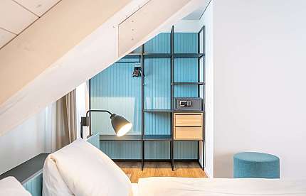 Modern bedroom shelf