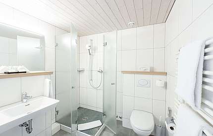 Modern bathroom with shower